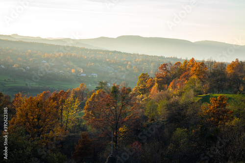 Autumn landscape of Maramures (Transylvania, Romania) 