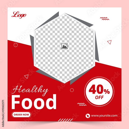 promotion Food social media Instagram post premium template Social Media Layout Kit and Restaurant or food menu social media post template