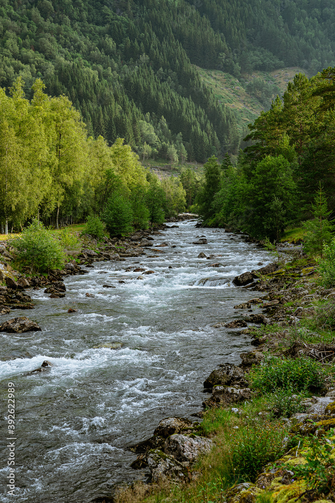 River at the Fossestien in orway River at the Fossestien in orway