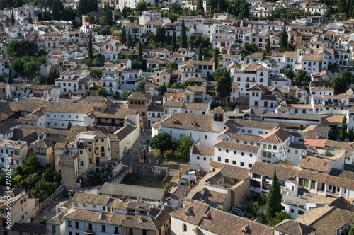 Albaycin Old Town Moorish Quarter Seen from the Alhambra in Granada, Spain © MilesAstray