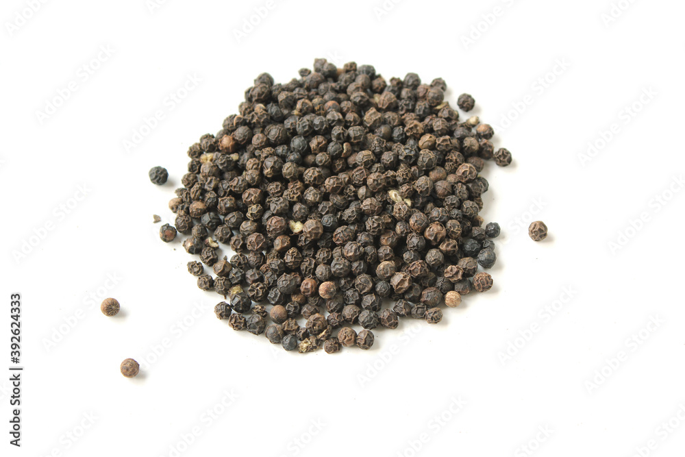 black pepper corns isolated on white background black pepper corns isolated on white background