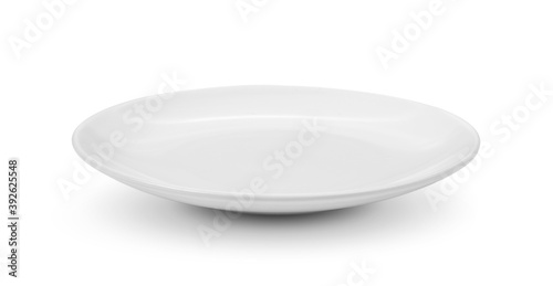 white plate empty on white background