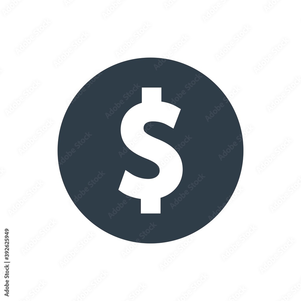 Dollar coin icon Dollar coin icon