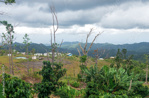 overlooking small village near cerro punta photo