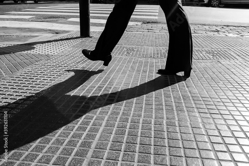 Woman legs in golden hour