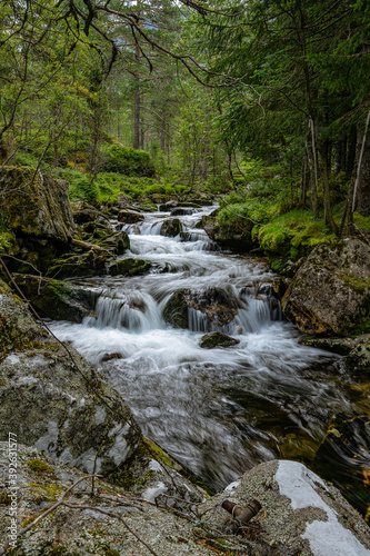 Stream of a creek with cascades © Fridimedia