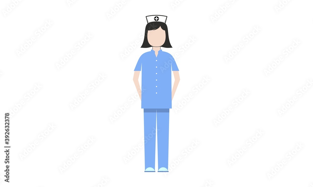 Woman nurse cartoon illustration vector design Woman nurse cartoon illustration vector design