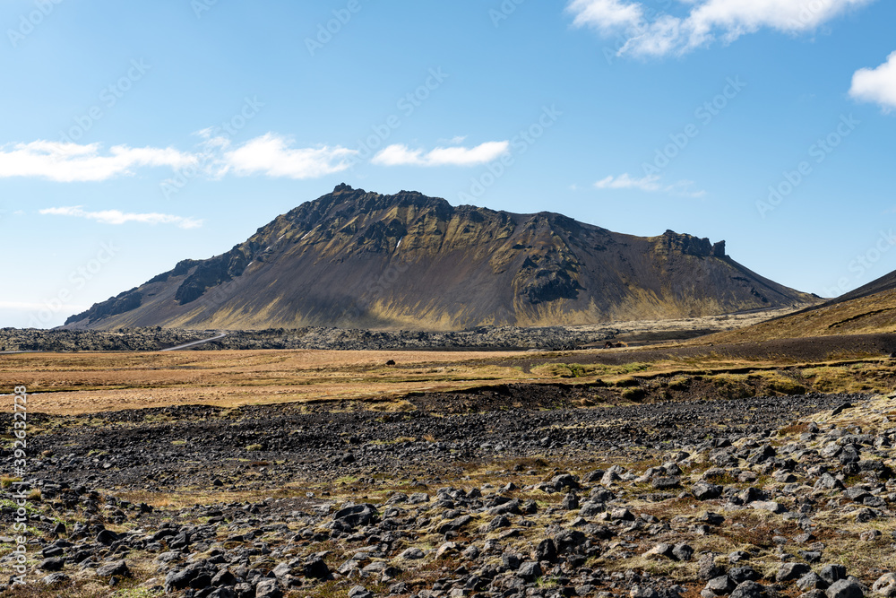Snæfellsjökull in Snaefellsjokull National Park iceland landscape, in 