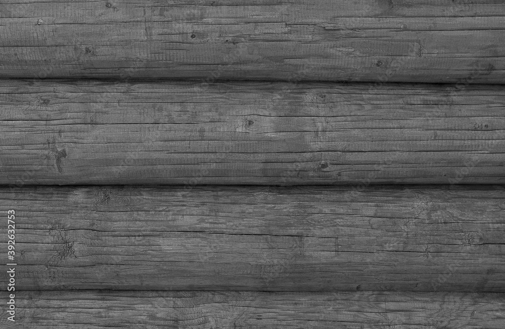 Fototapeta premium gray wall background from new logs