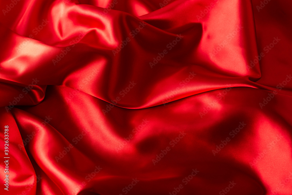 Obraz premium 赤いサテンの生地