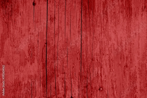 Scratched red wooden texture background copy space