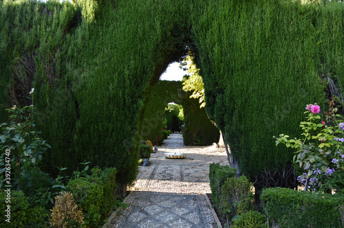 Generalife Gardens Adjacent to the Alhambra in Granada, Spain