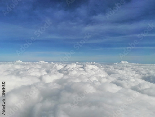 Natural Blue sky background with clouds