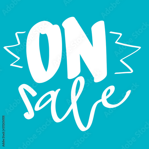 ON SALE! Discount poster template. Aquamarine and white. handmade lettering poster. Positive messages. motivational messages. Short phrases for every day.