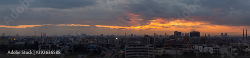 Sunset in Cairo Egypt - Cityscape from Salah Salem