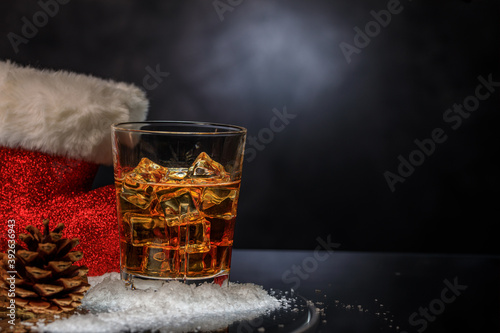 Obraz na plátně Whiskey im Glas