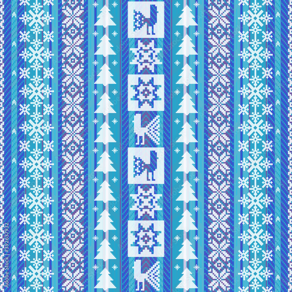 Knitted winter pattern