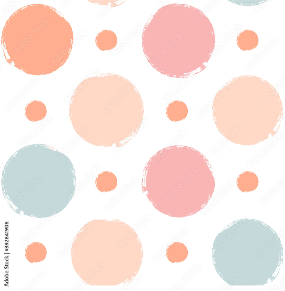 Vector polka dots seamless pattern, hand drawn girly watercolor stains. watercolor doted background. Vector polka dots seamless pattern, hand drawn girly watercolor stains. watercolor doted background.