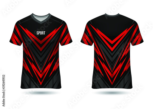 Sports Jersey Design Template for Team Uniforms Vector