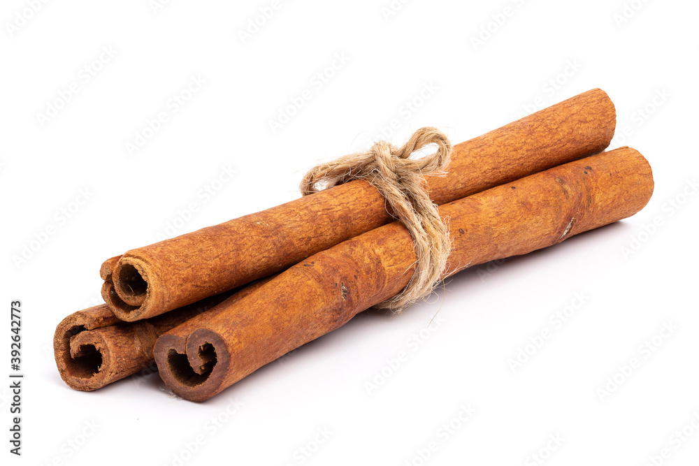 Cinnamon sticks isolated on white background Cinnamon sticks isolated on white background