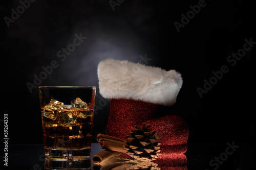 Obraz na plátně Whiskey im Glas