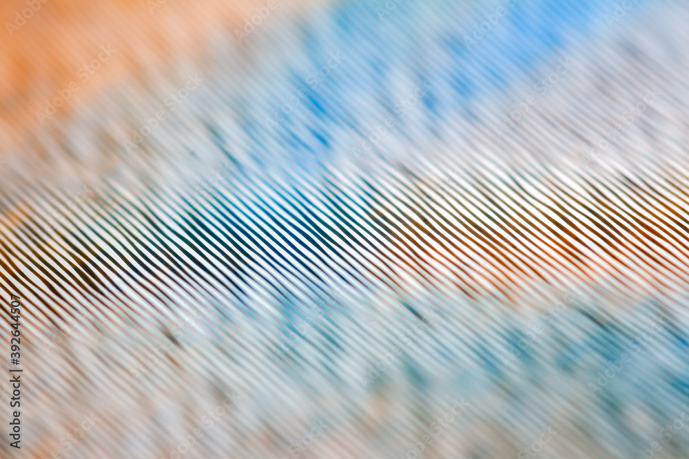 Obraz premium Macro shot of blue and orange vinyl record