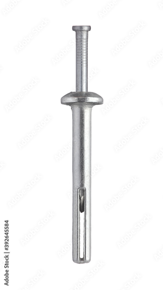 Drive anchor provides a secure hold in concrete, block, brick, and stone. Nail in anchor. Anchor consists of a zamac alloy body and a cold rolled steel pin.