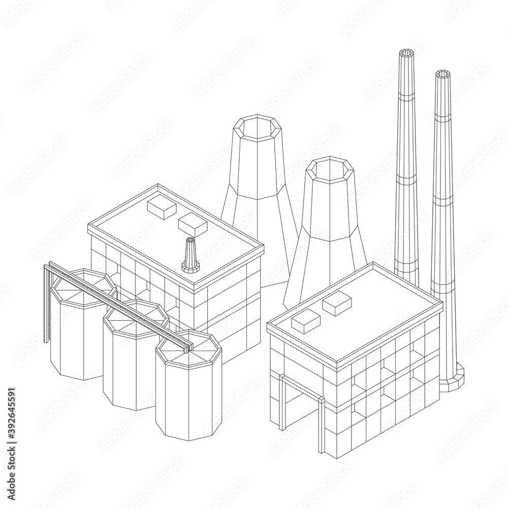 Industrial building factorie facilitie power plant