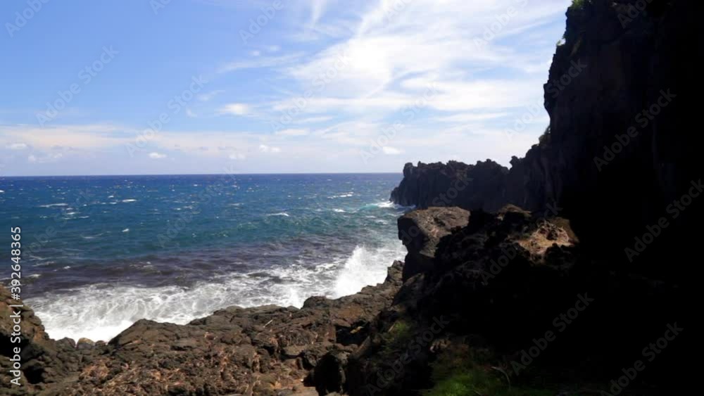 Volcanic coast of Cap Mechant on Reunion Island Volcanic coast of Cap Mechant on Reunion Island