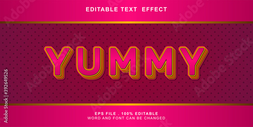 yummy text effect editable