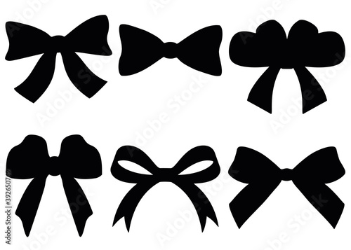Festive bows in a set.