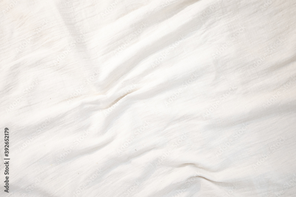 Fabric backdrop White linen canvas crumpled natural cotton fabric Natural handmade linen top view background Organic Eco textiles White Fabric texture Fabric backdrop White linen canvas crumpled natural cotton fabric Natural handmade linen top view background Organic Eco textiles White Fabric texture