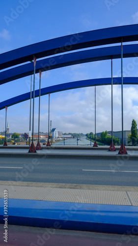 Bogenbrücke Kanalbrücke Stahlbrücke