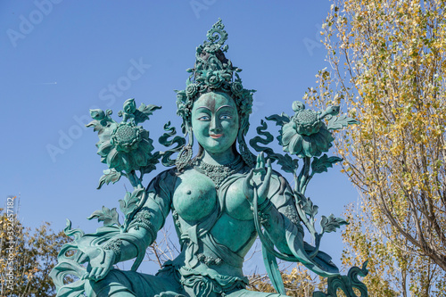 statue of tara, buddhist goddess