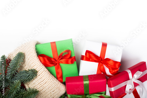 Christmas stocking with gifts © destillat