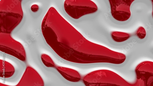 Red thick liquid