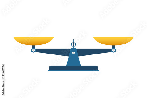 Scales icon. Libra isolated on white background. Vector stock illustration.