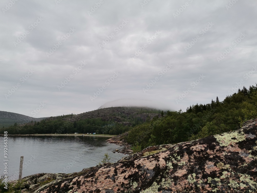 Fototapeta premium lake and mountains