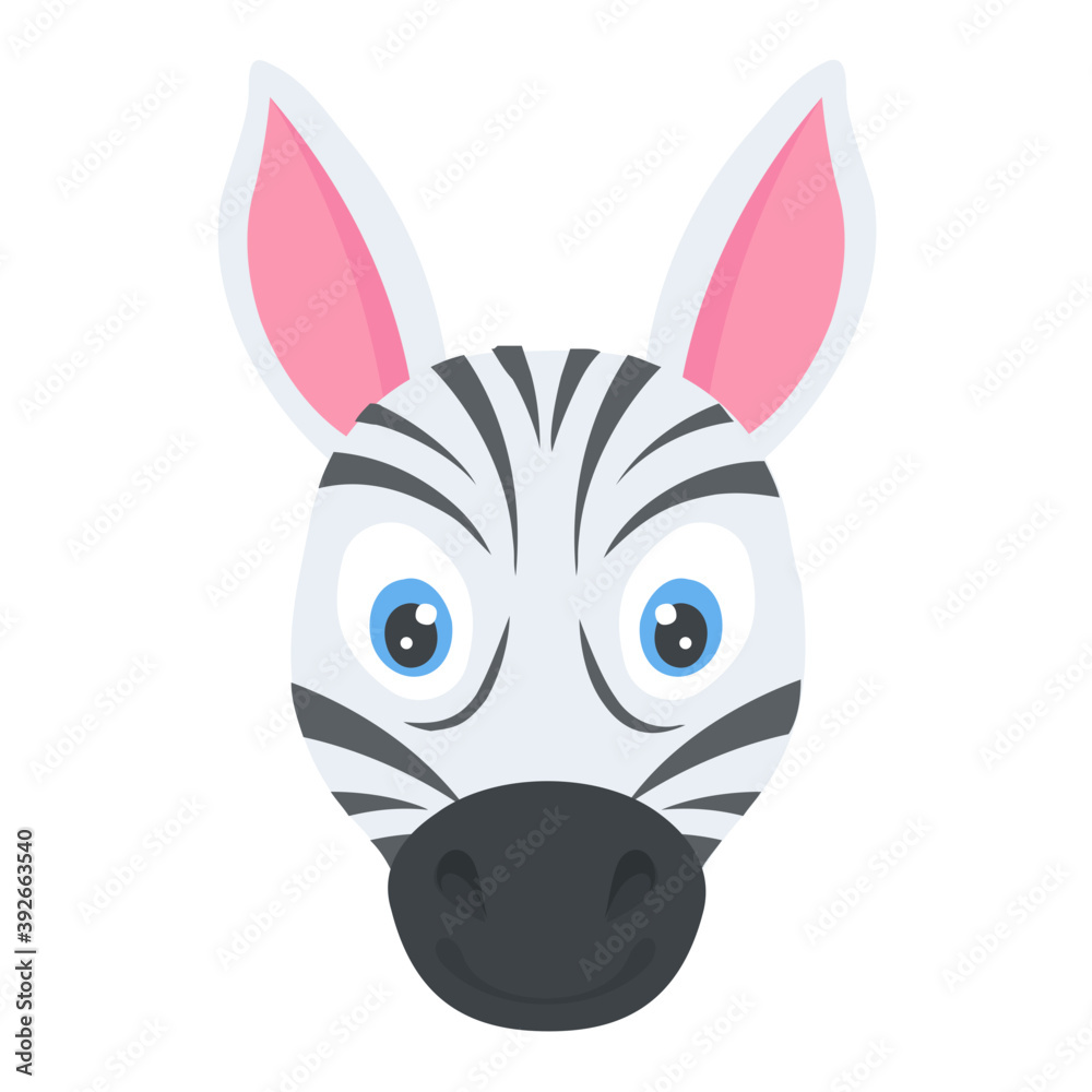 
A smiling zebra with black and white strips
