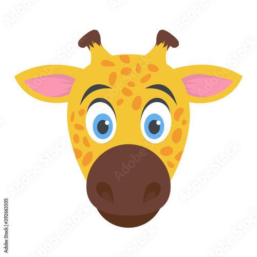 
An awesome giraffe in funny pose 
