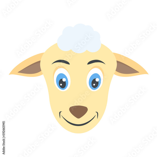 
A domestic sheep animal head 
