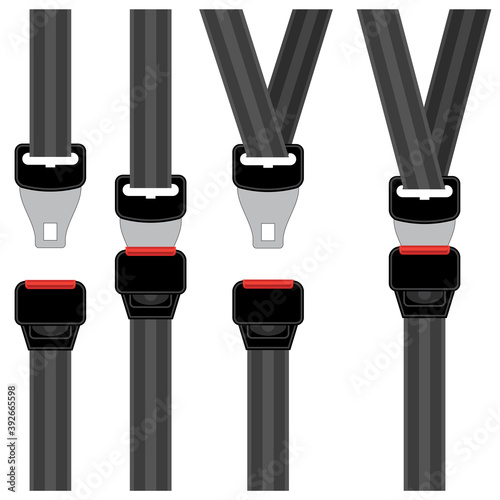 Safety Belt Icon Isolated on White Background.