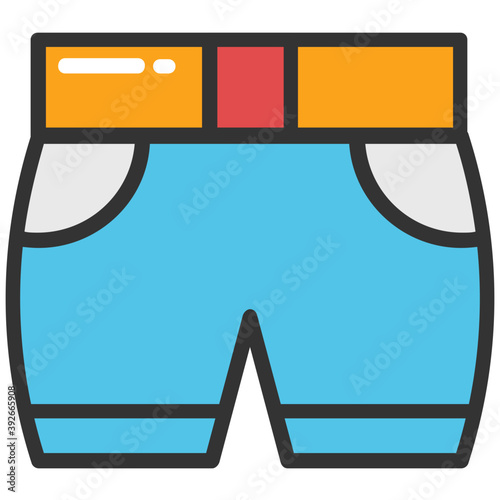
Beachwear and summer clothing, denim shorts 
