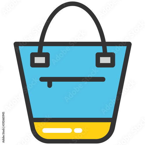 
A colorful ladies handbag resembling sac
