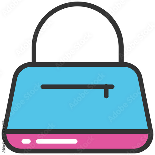 
A colorful ladies handbag resembling sac
