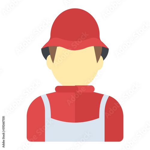 
Flat icon design of gardener
