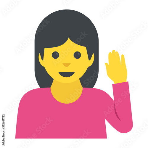 
Flat icon design of girl avatar
