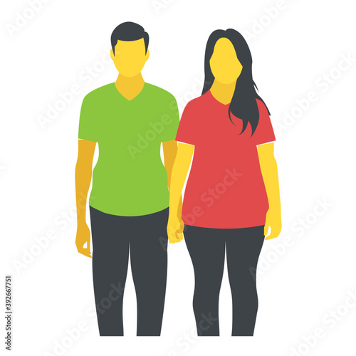 
A couple standing next to each other
