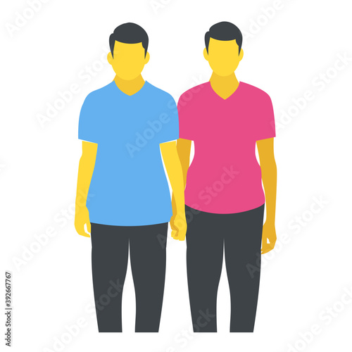 
A couple standing next to each other
