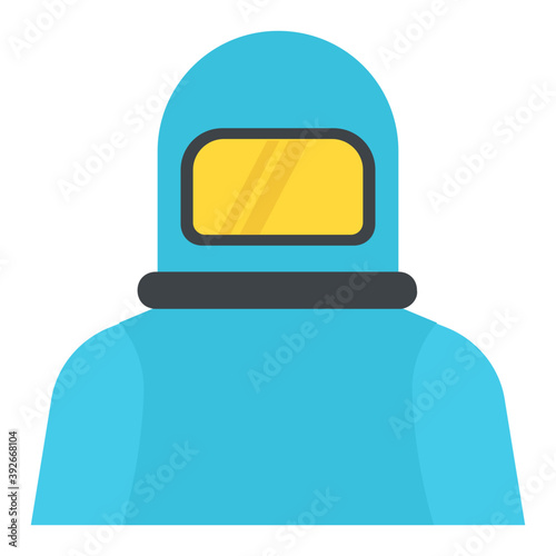 
Flat icon design of welder or factory worker
